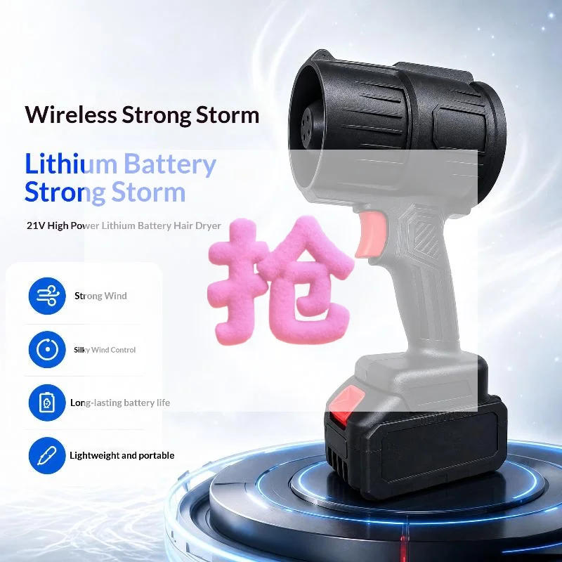 

Powerful Air Blower Turbo Fan with Thrust 550g to Cleaning Fallen Leaves, Snow and Sand Requires