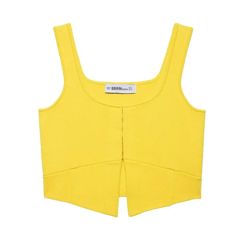 

Summer 2025 New Women's Knitted ort Top with Wide oulder Straps round Ne Simple Sle Commute Sle Nylon Fabric