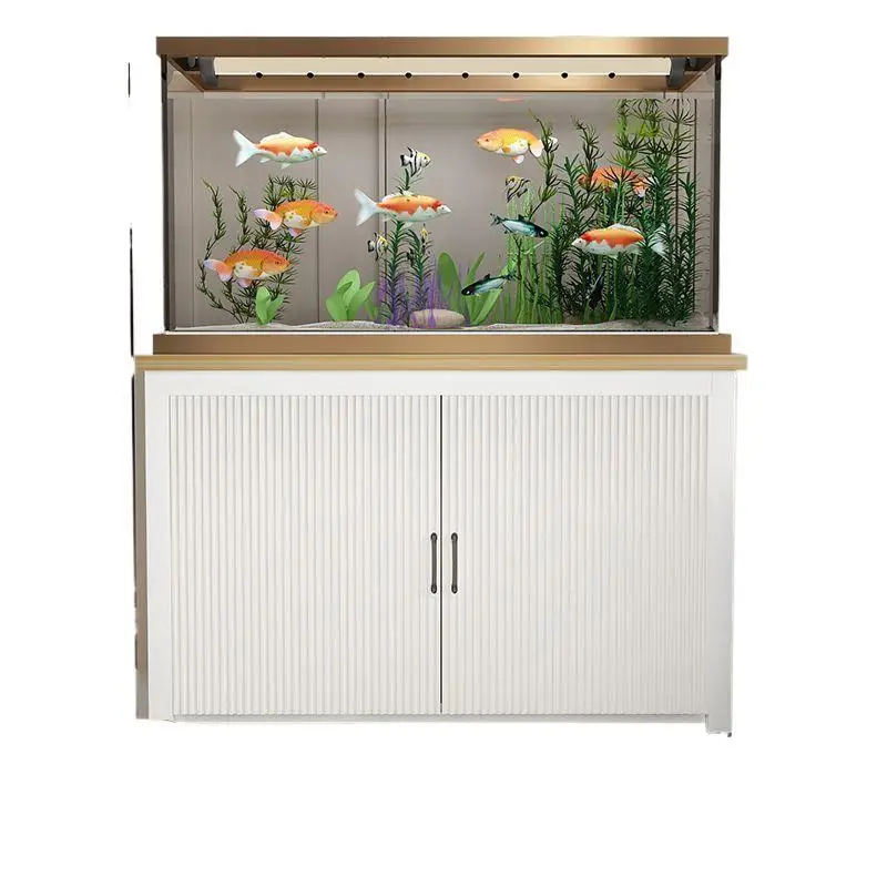 

Shelf floor-to-ceiling living room household wrought iron durable fish tank living room household simple storage cabinet