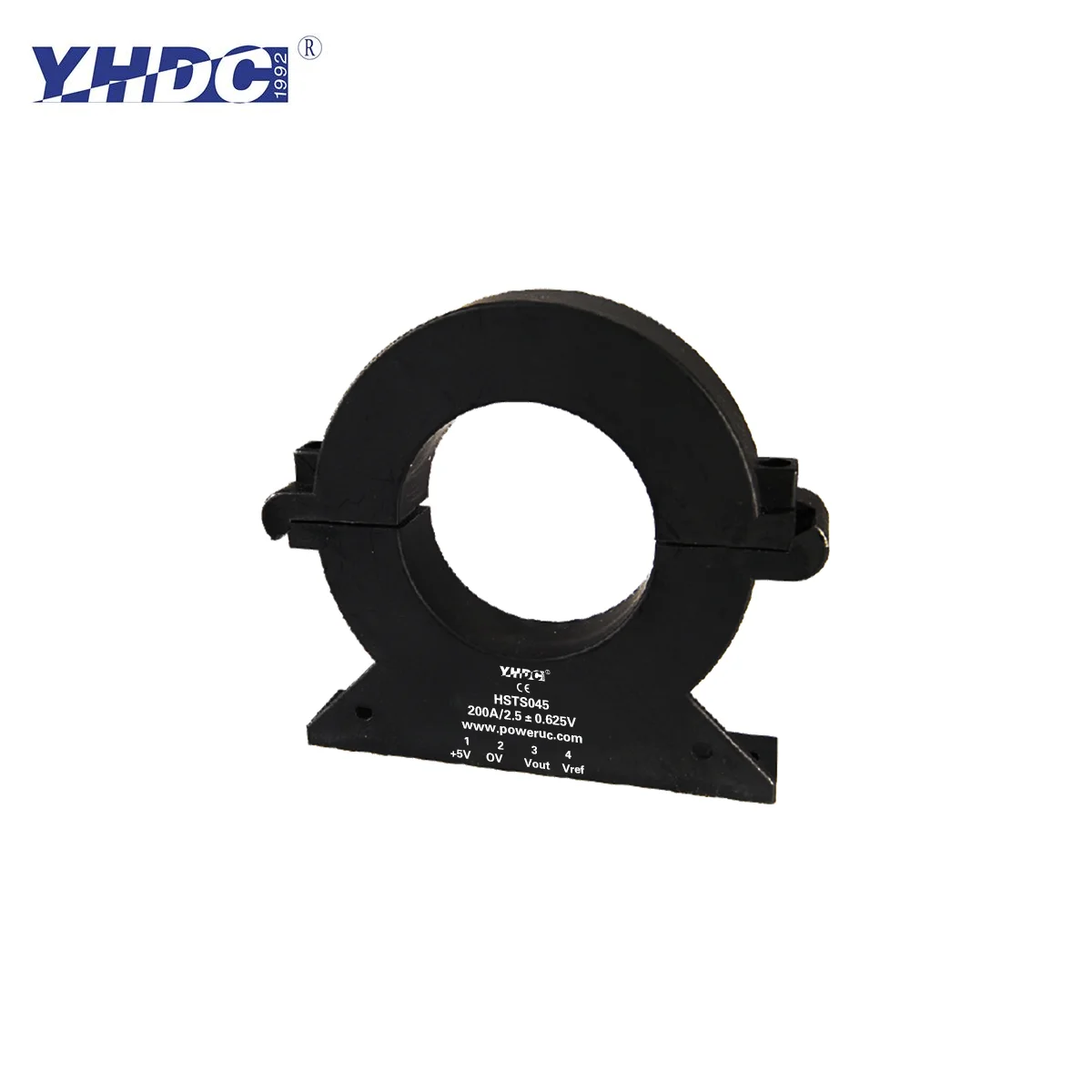 

HSTS045 Вход 200 А 300 А 500 А 600 А 800 А 1000 А Выход 2,5 В ± 0,625 В Точность 1% Напряжение питания + 5 В Датчик тока с разделенным сердечником Холла