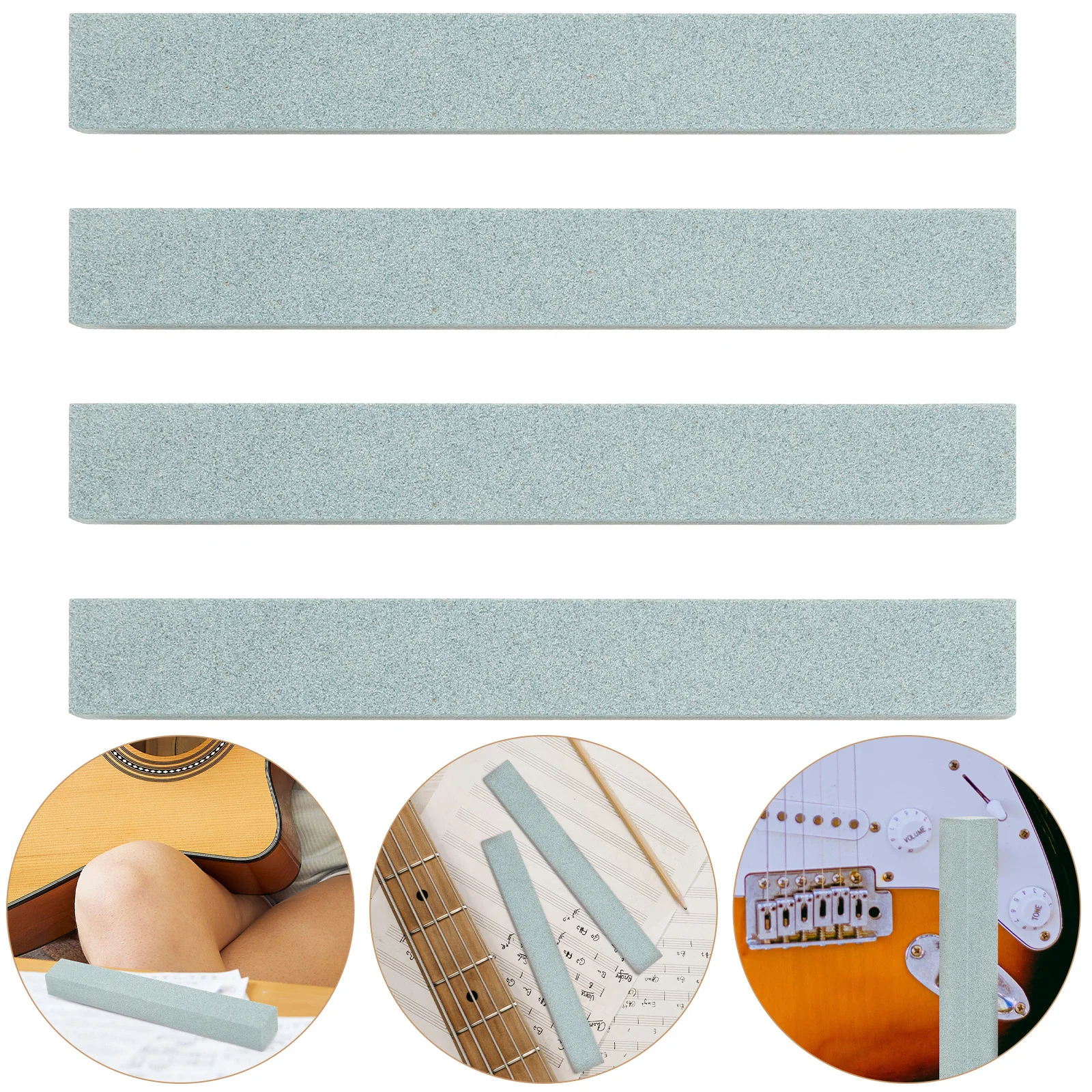

4pcs Bridge Grinding Stones Sanding Stone For Repair Bass Guitar Fret Leveler Polishing Beam Guitar Luthier Maintenance