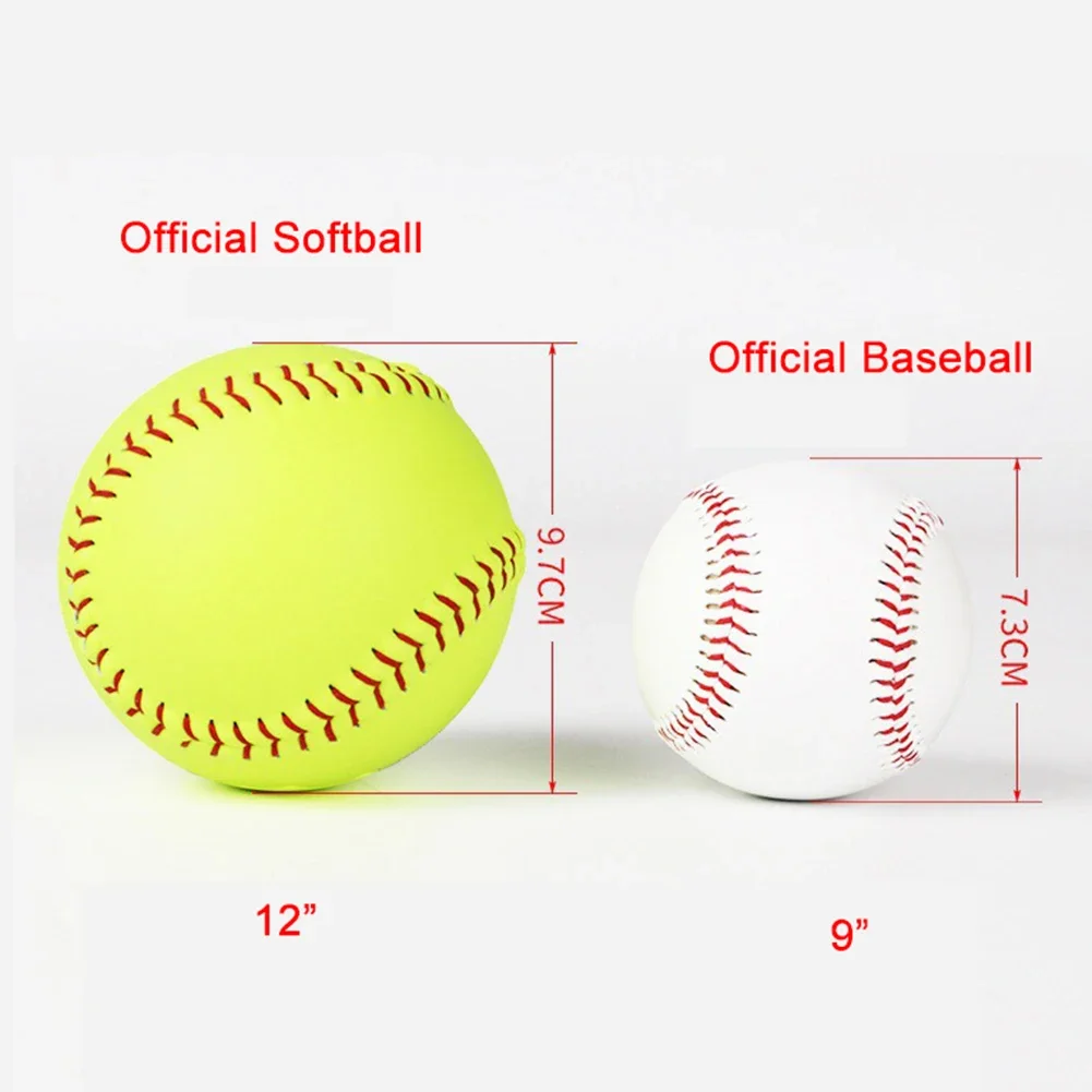 

1 X Softball PVC Cork 12-Inch Sports Practice Softball Official Size Weight Unmarked Training Ball Accessories