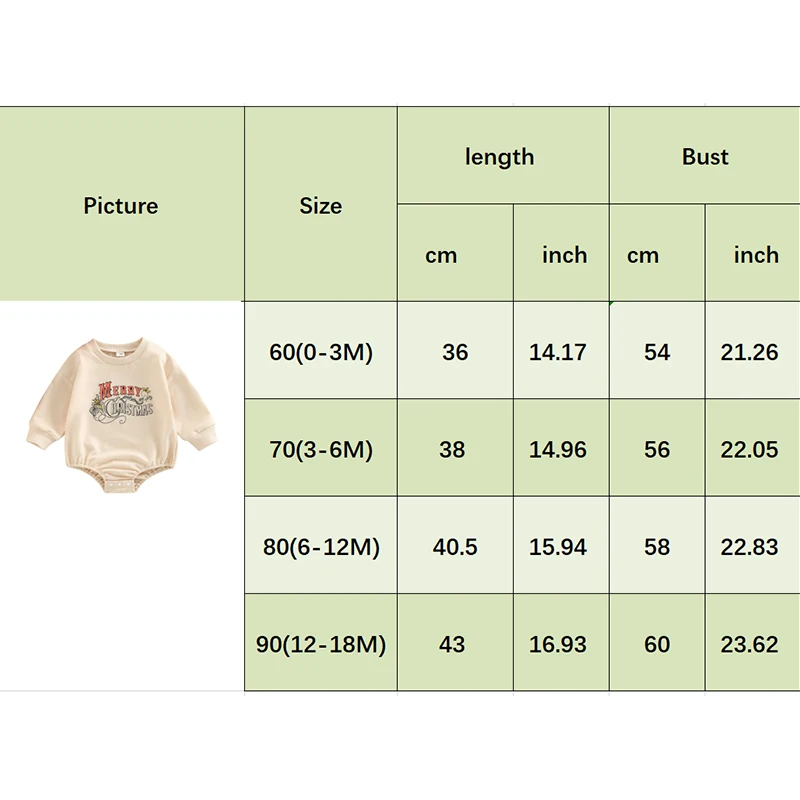 Baby Sweatshirt Romper Christmas Letter Floral Print Long Sleeve Bodysuit Girls Boys Xmas Clothes Outwear