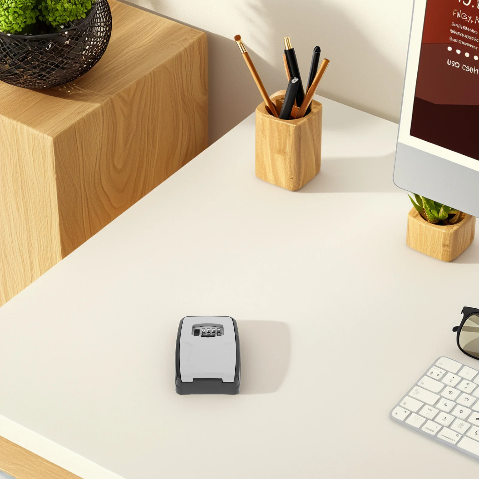 جدار جبل معدن مقاوم للماء اقفال الصناديق الرئيسية 4 أرقام المنزل المرآب حديقة الأمن مزيج مفتاح حارس التخزين الآمن #4