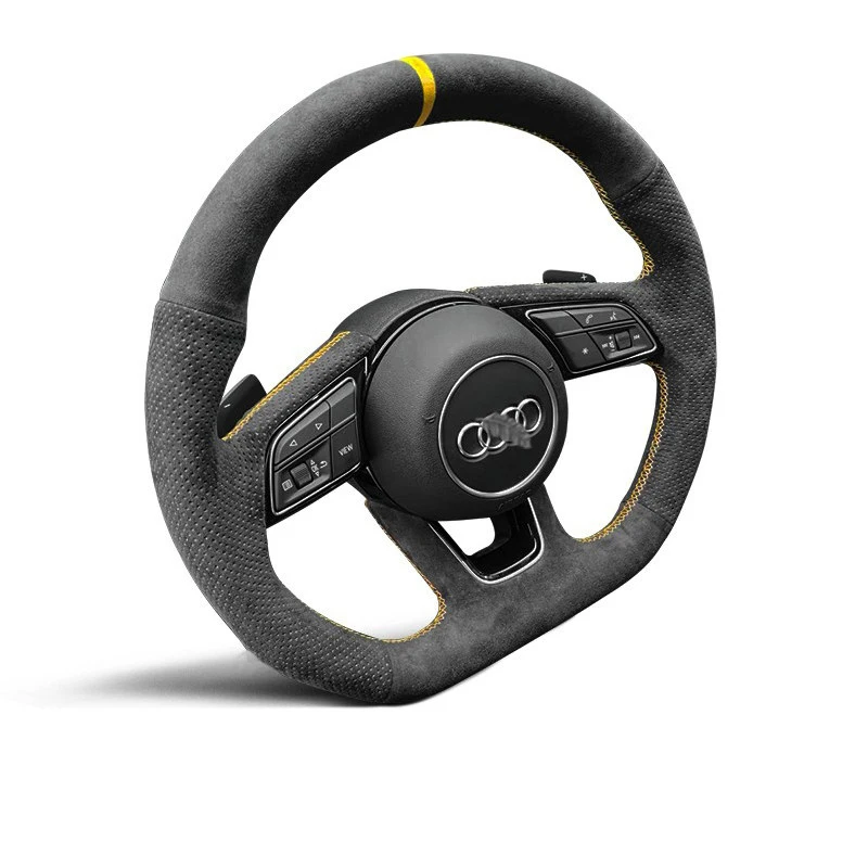 

Чехол на руль из мягкой замши ручной работы для Audi A1 8X, A2, A3, Q3, Q5, Q2, A4, A5, A6 Avant, аксессуары для интерьера автомобиля