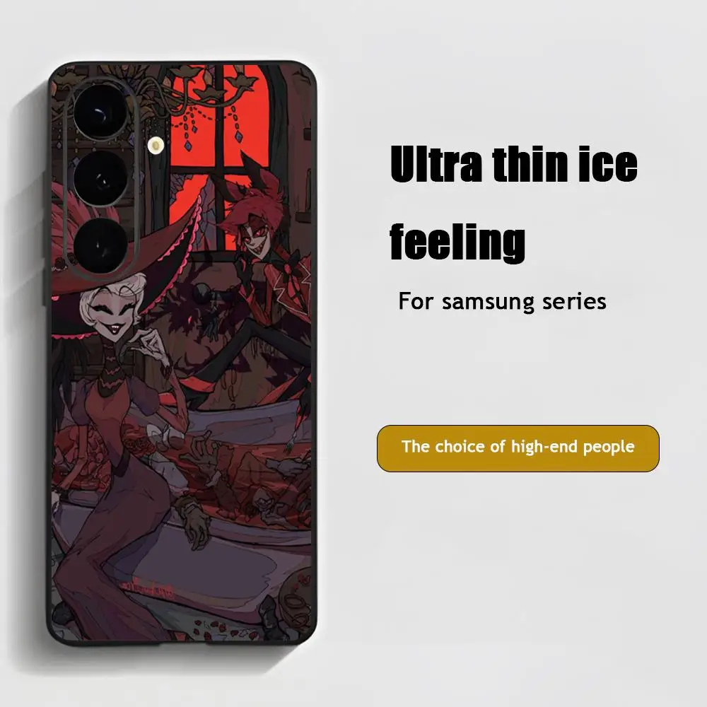 Hotel A-Ahaz-bin Alastor Anime Phone Case For Samsung Galaxy S25 S24 S23 S22 S21 S20 Plus Ultra Note20 Soft Black