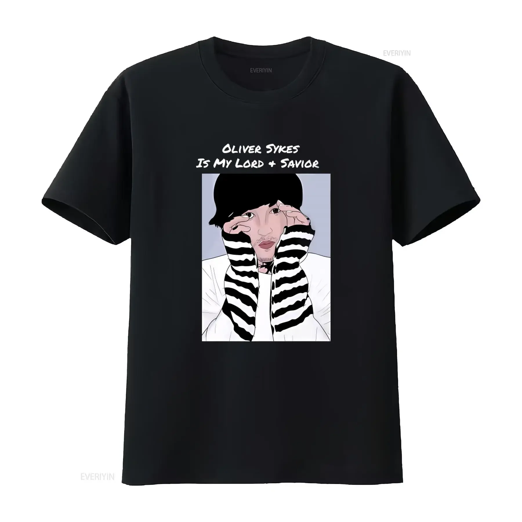 Футболка Oliver Sykes Is My Lord And Savior для модной уличной одежды, винтажная, с эффектом потертости, дышащая, стильная дизайнерская одежда