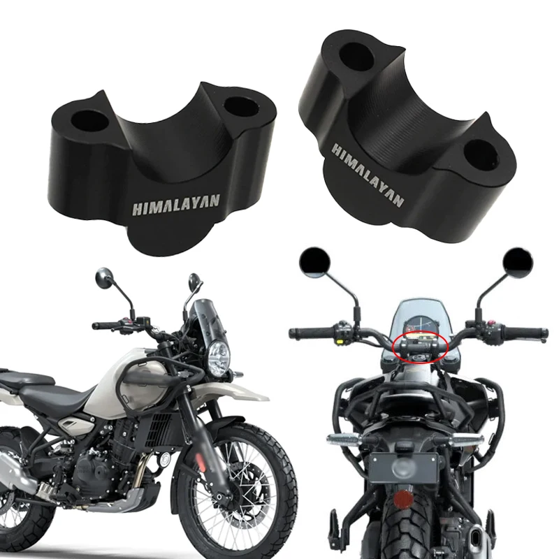 

For Himalayan 450 Himalayan450 2024 2025 Premium Pull-Back Handlebar Risers Handle Bar Clamp Extend Adapter HIMALAYAN450 Moto