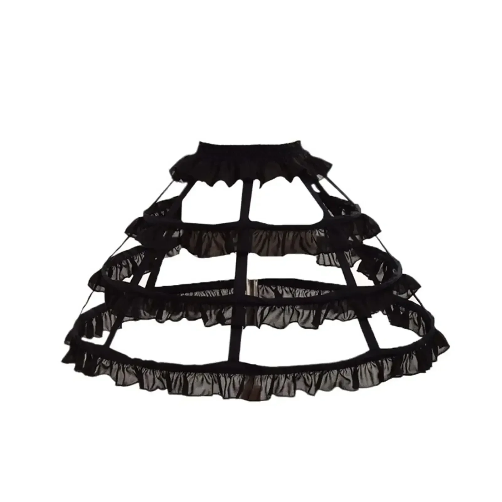 ผู้หญิง Hollow Leaf Lace Bird Cage กระดูกปลากระโปรงคอสเพลย์ชุดกระโปรง Petticoat ชุดเจ้าสาว