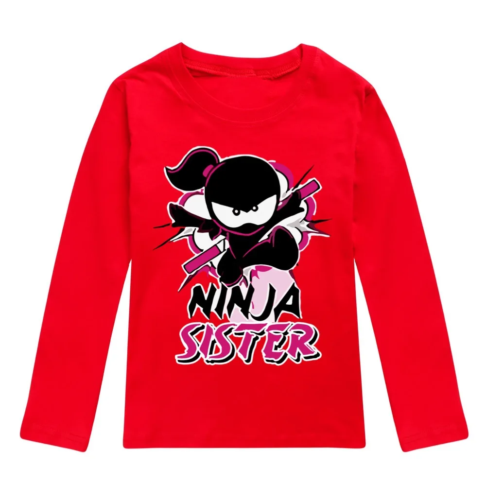 Baby Boys Long Sleeve Tops Anime NINJA KIDZ Shirt Kids Casual Sleepwear Toddler Girls Sweatshirt Children's Pyjama Tops