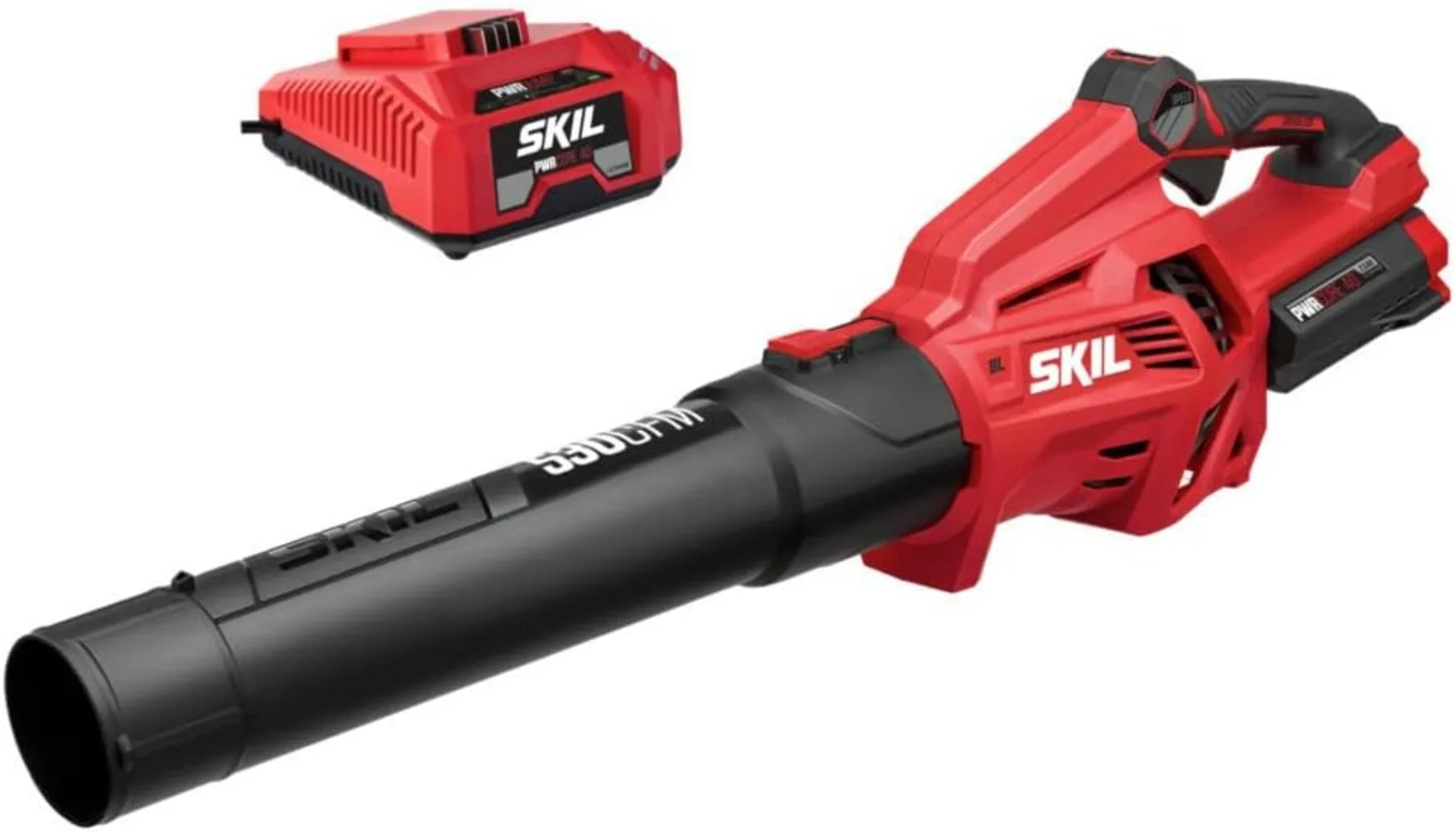 SKIL-Kit de soplador de hojas inalámbrico PWR CORE 40, sin escobillas, 40V, 530 CFM, velocidad Variable con aumento de potencia, incluye batería de 2.5Ah