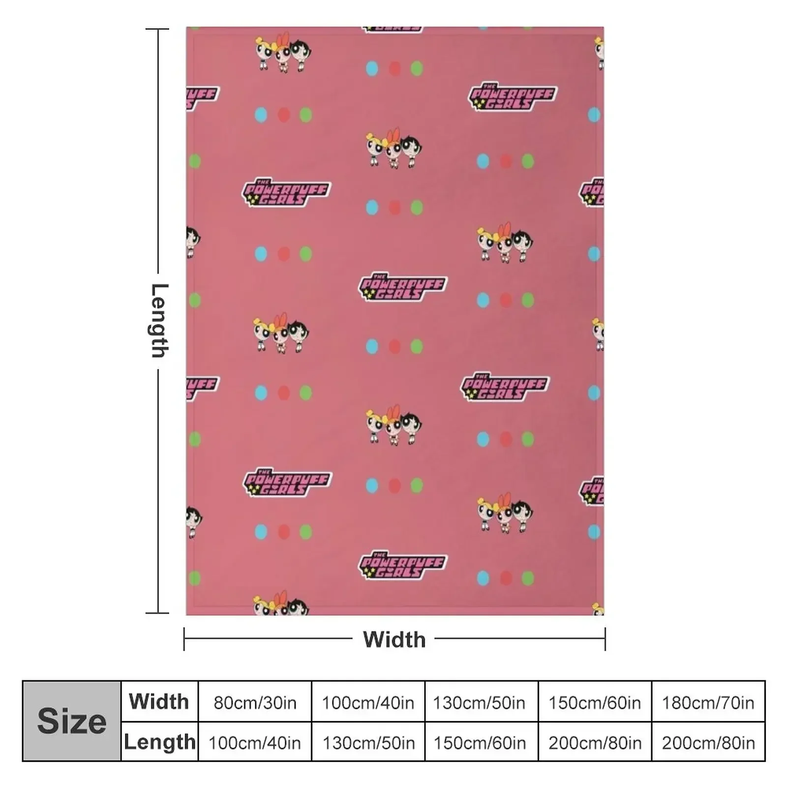 Powerpuff Girls Throw Blanket Warm Cute Plaid Sofa cosplay anime Blankets