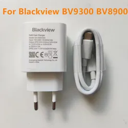 For Blackview BV9300 BV8900 PRO Cell Phone AC Adaptor Fast Charger Travel EU Plug Adapter +Type-C USB Cable DC Line