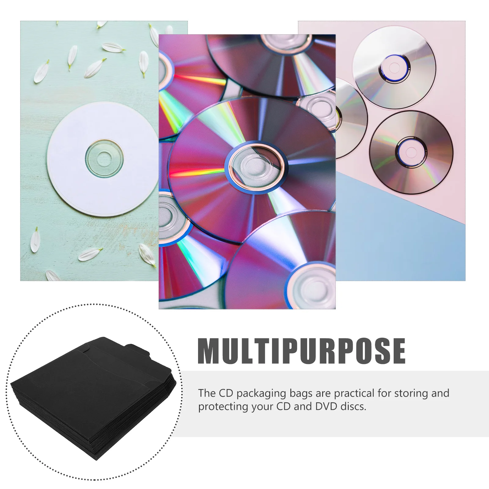 

20Pcs Kraft Paper Cd Dvd Sleeves Protective Storage Bag Packaging for Mailing and Collection Cd Dvd Storage Holder