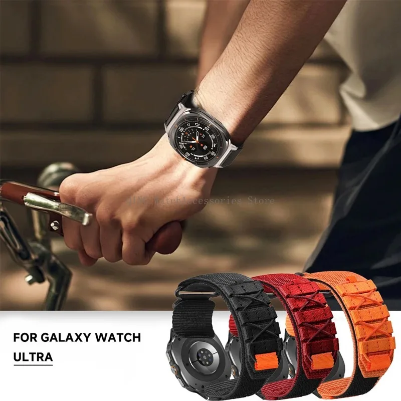 Men Women Strap Quick Fit Nylon WatchBand Colorful Loop Wristband Sport Bracelet Accessory for Samsung Watch Galaxy 7 Ultra 47mm image 4