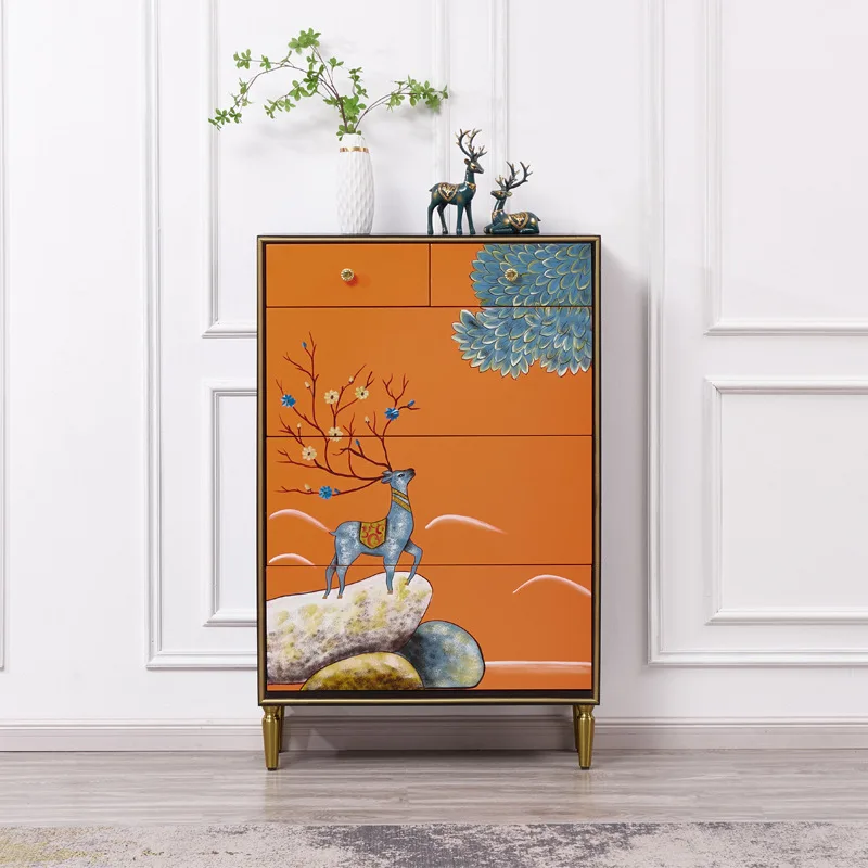 가벼운 럭셔리 페인트 티핑 버킷 신발장 심플 모던 초박형 가정용