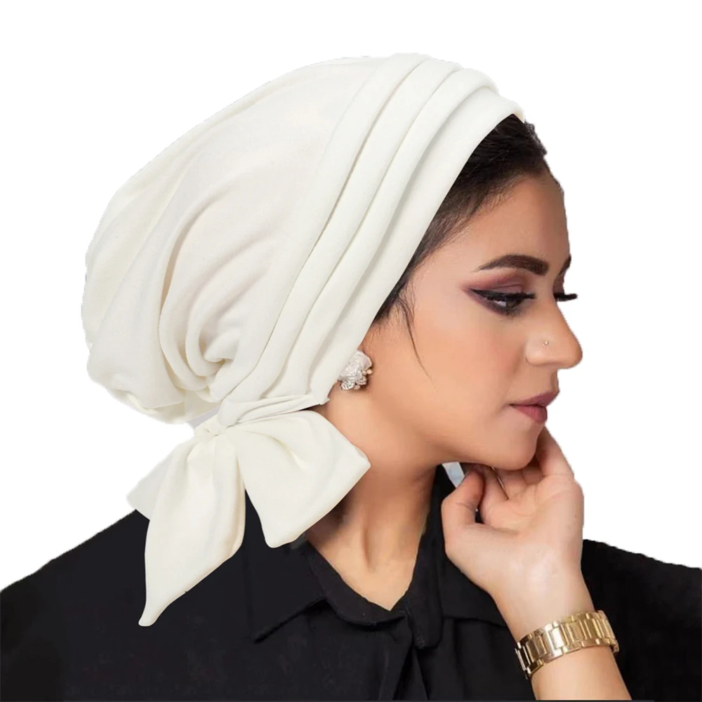 Women Velvet Ruffles Chemo Cap Muslim Hijab Turban Headscarf Turban Bonnet Beanie Hair Loss Hat Bandanas Headband Turbante Mujer