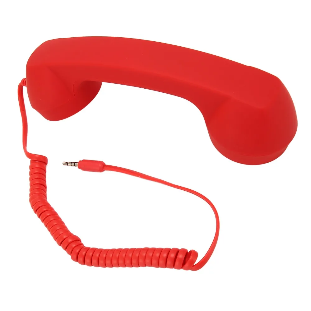 Adjustable Tone Retro Telephone Receiver Wired Connection 3.5mm Plug Handset Wired Cellphone Handset Mobile Communication