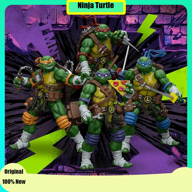 

Original Joytoy Turtle Figure Ninja Leonardo Raphael Michelangelo Donatello 1/18 Anime Action Figure Doll Collection Model Toy