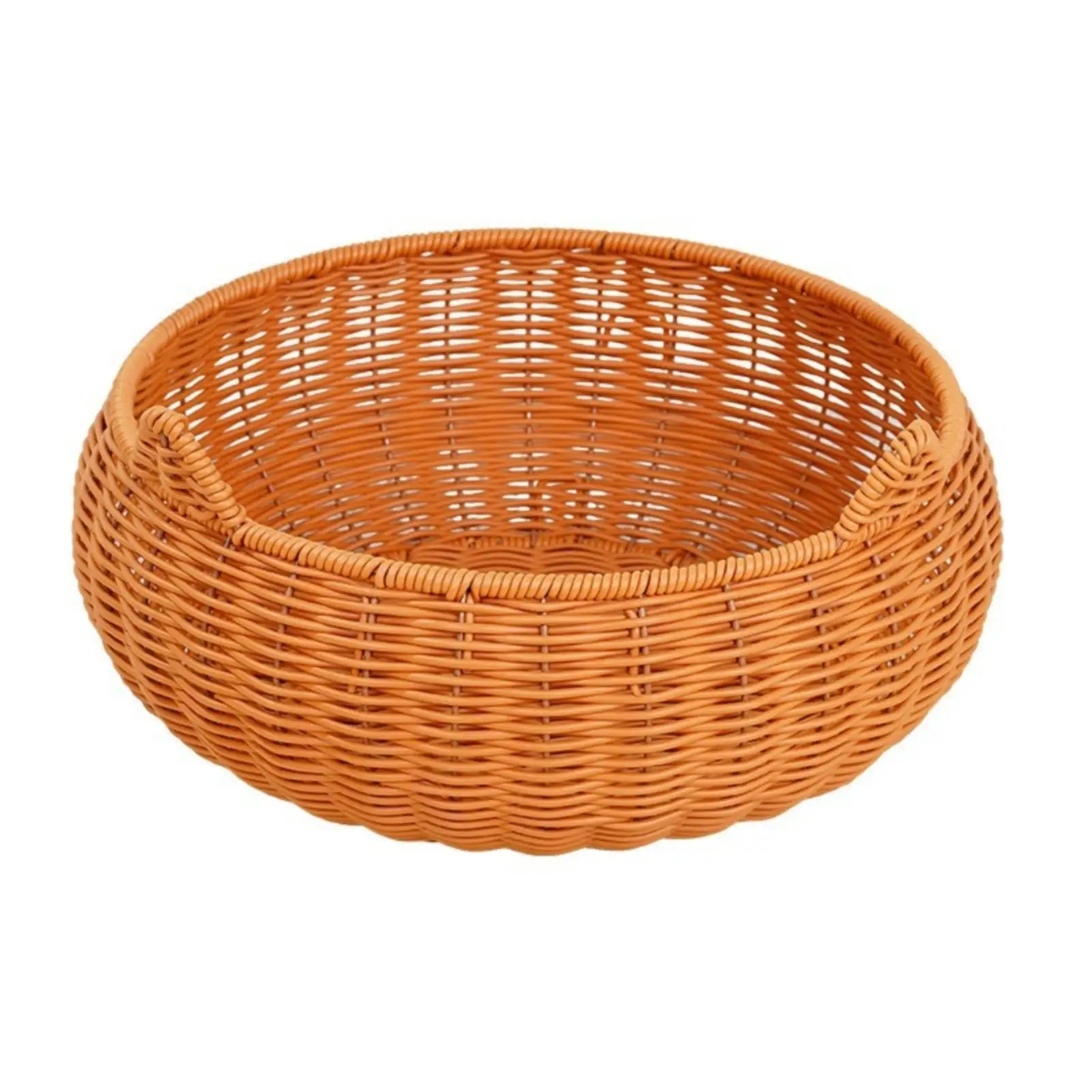 Basket with Pointed-Ears Breathable Woven Pet Bed Cute for Bedroom