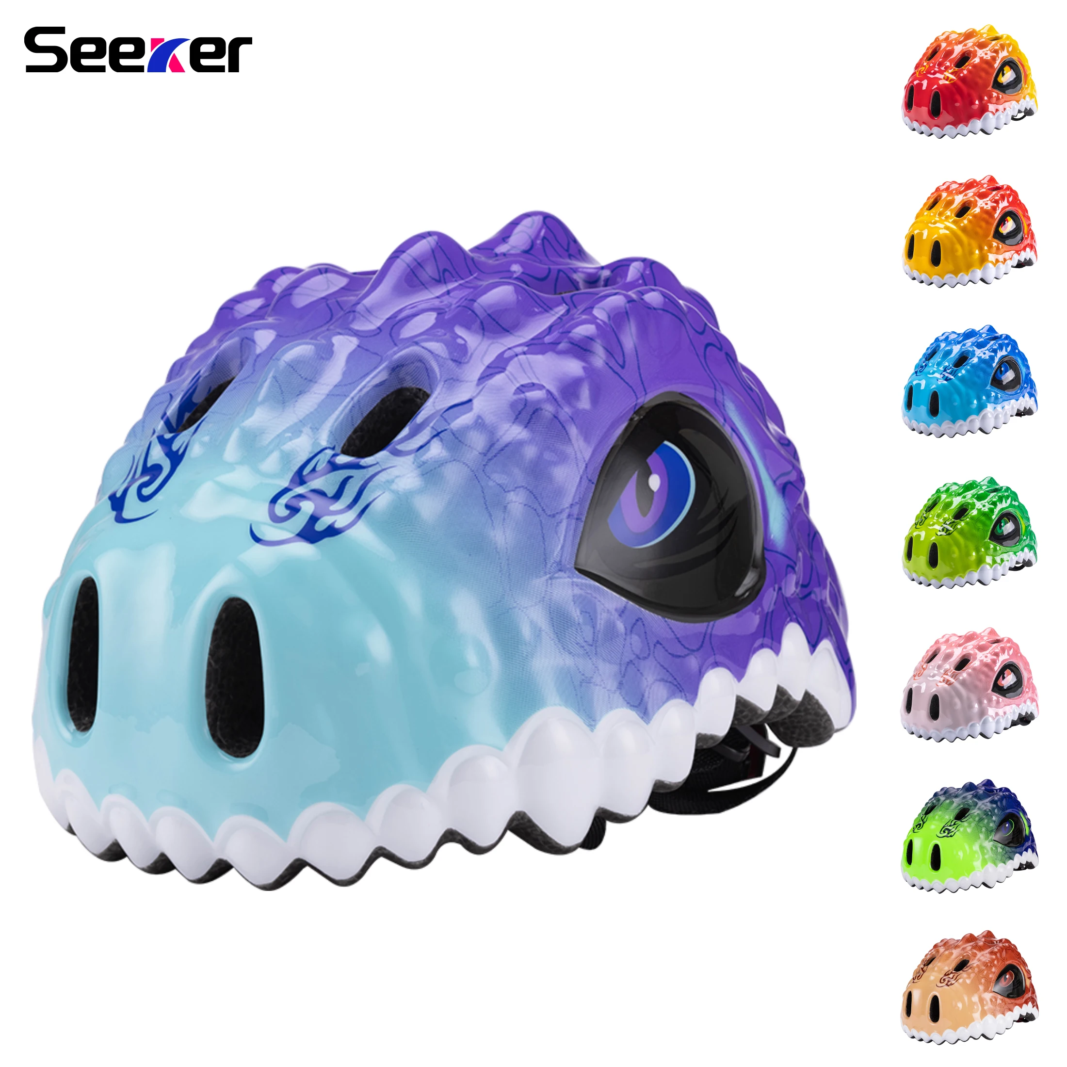 

Детский шлем Seeker, велосипедный балансировочный велосипед, скутер, спортивный защитный шлем на открытом воздухе, легкий детский открытый шлем для верховой езды