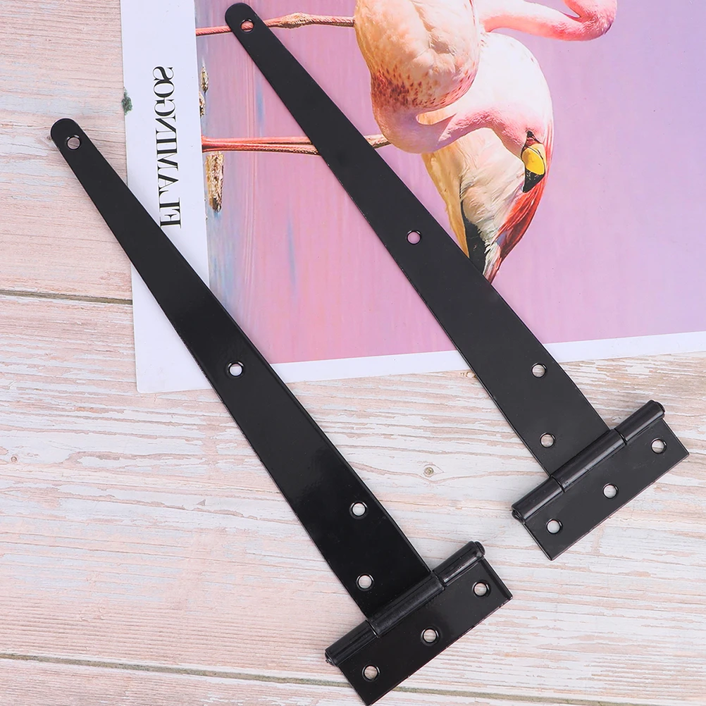 

4pcs 10 Inches T Shape Hinges Galvanized Iron Heavy Duty Door Hinges For Home Office Furniture Multi-Purpose Slotted Bearing