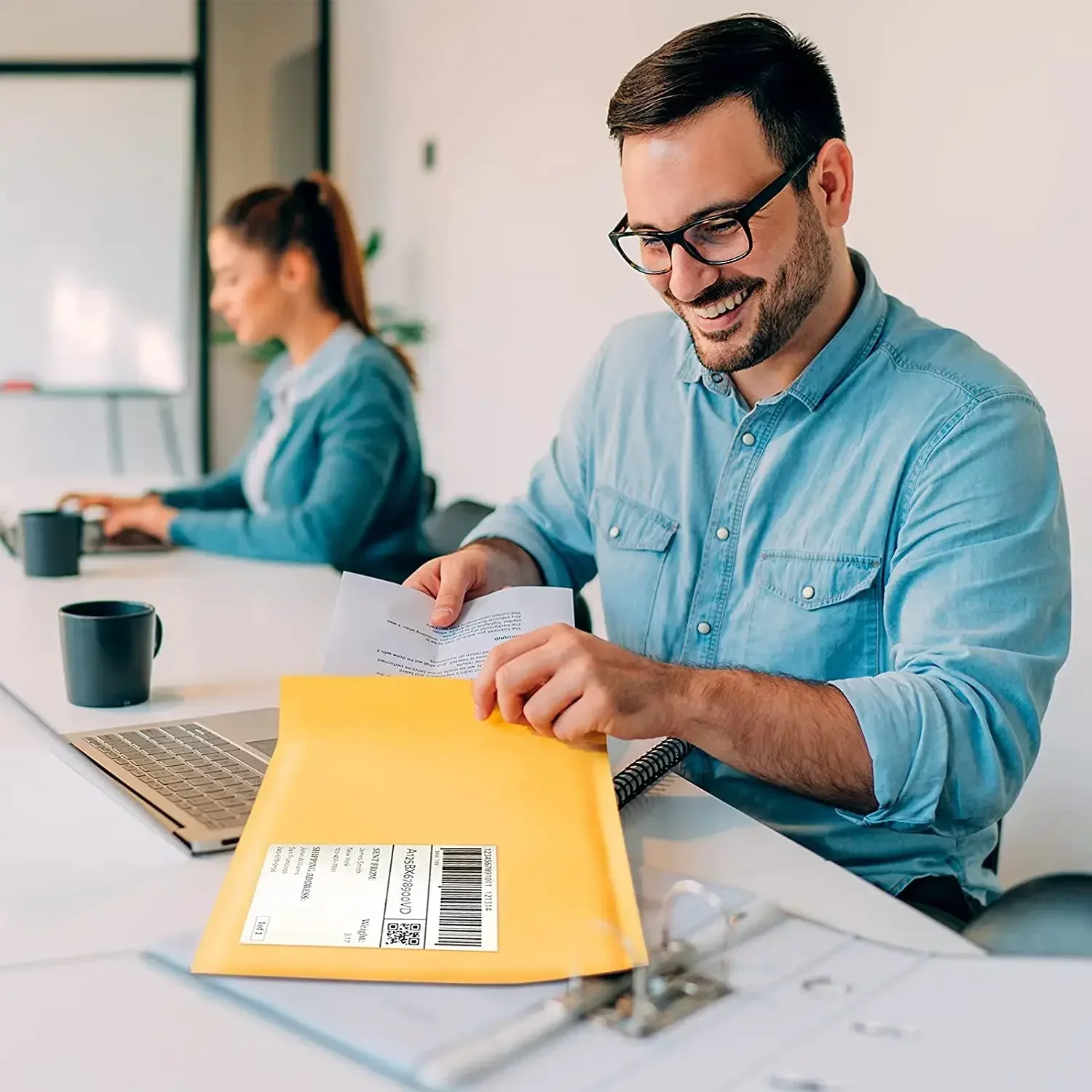 100pcs Bubble Envelope Sending Package Pouch Kraft Paper Packaging Supplies Mailer Small Business Delivery Mailing Shipping