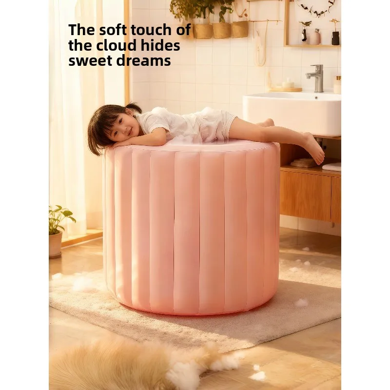 Inflatable bath bucket, adult folding household bathtub, bidet, thickened adult full body bath tub