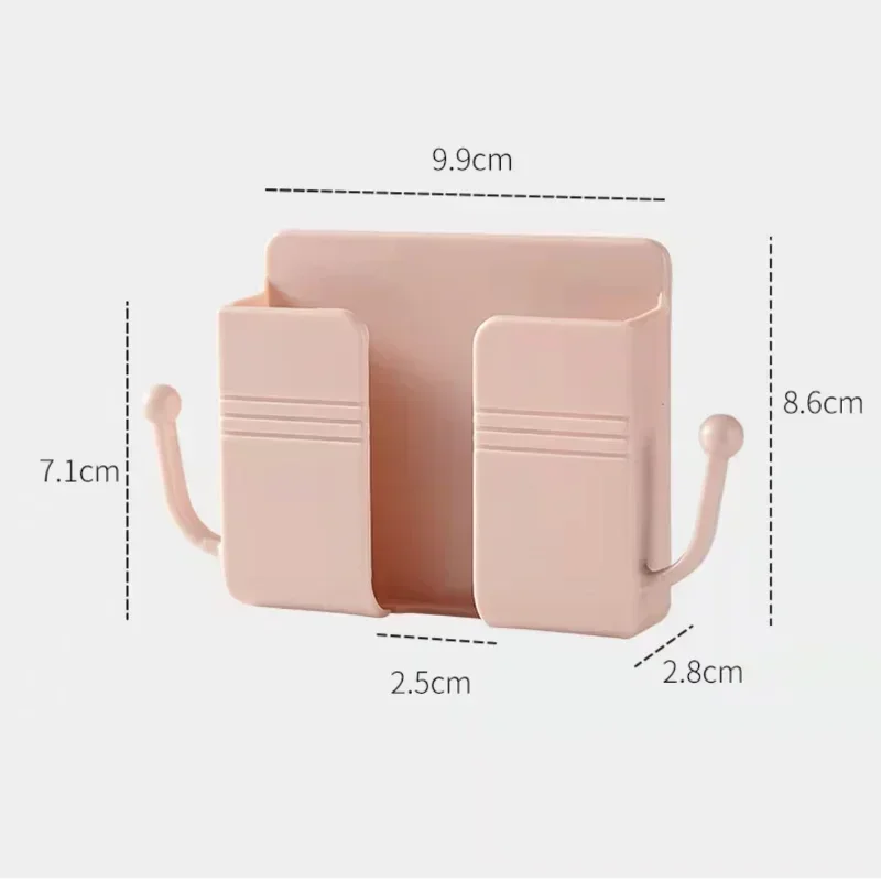 Wall Hanging Hook TV Air Conditioner Remote Control Board Storage Box Bedside Wall Mobile Phone Charging Bracket Storage Hanger