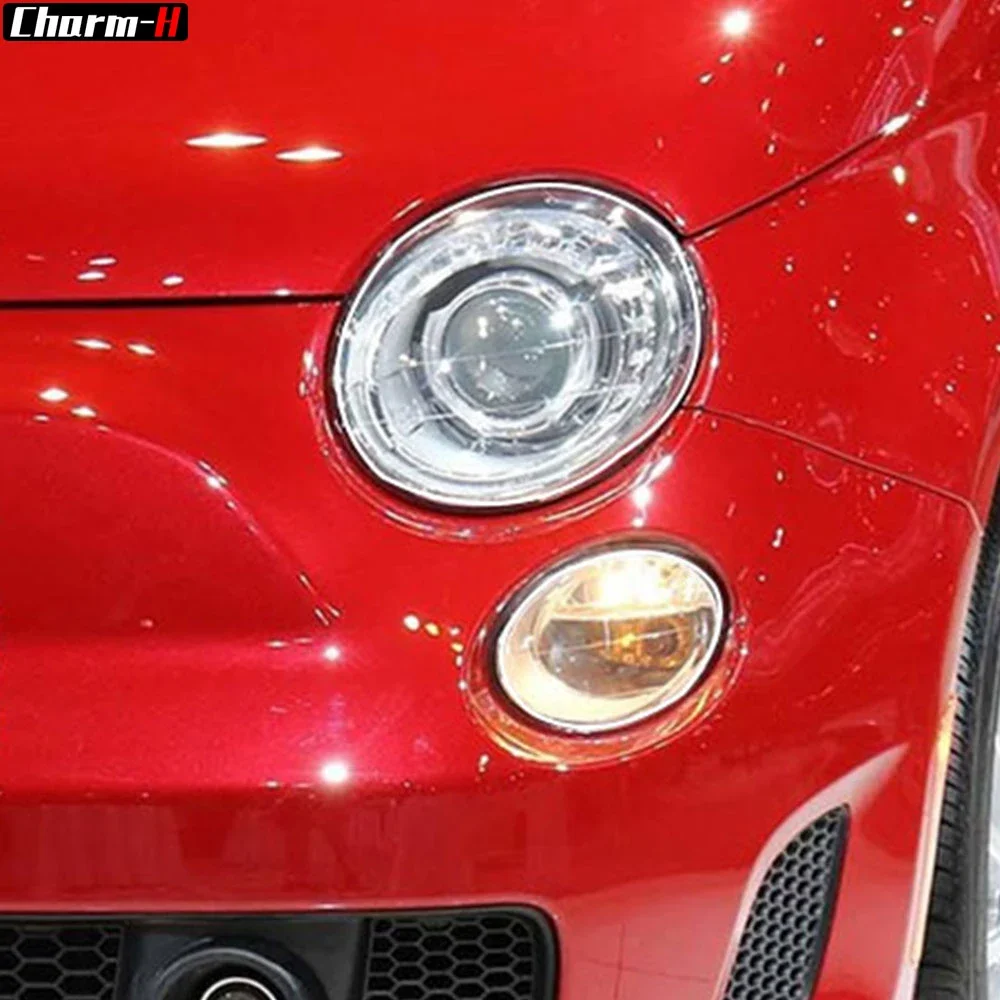 Car Headlight Protective Film Headlamp Restoration Transparent TPU Decal Sticker For Fiat 500 Abarth 2013-2020 Accessories