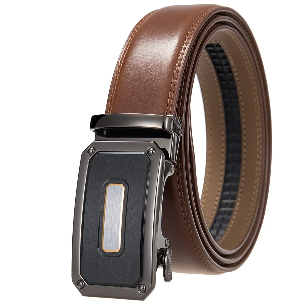 Plyesxale Genuine Leather Belt Male 2025 Luxury Designer Automatic Buckle Men Waist Belt Formal Dress Belts ceinture homme B1239