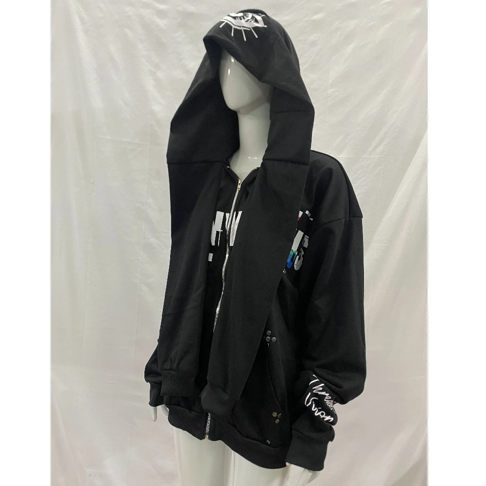 

Свободная толстовка с тяжелым дизайном в европейском и американском стиле, персонализированная толстовка унисекс с принтом Hot Diamond в стиле хип-хоп