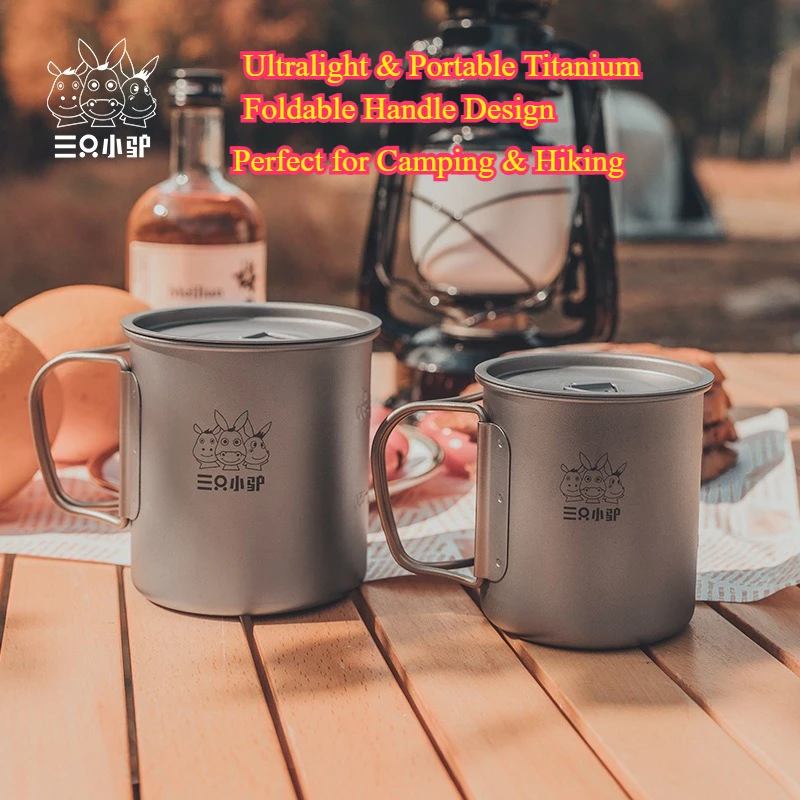 

Портативная складная кружка из чистого титана Sierra Cup, легкая походная кружка, посуда для кемпинга, пикника, походов