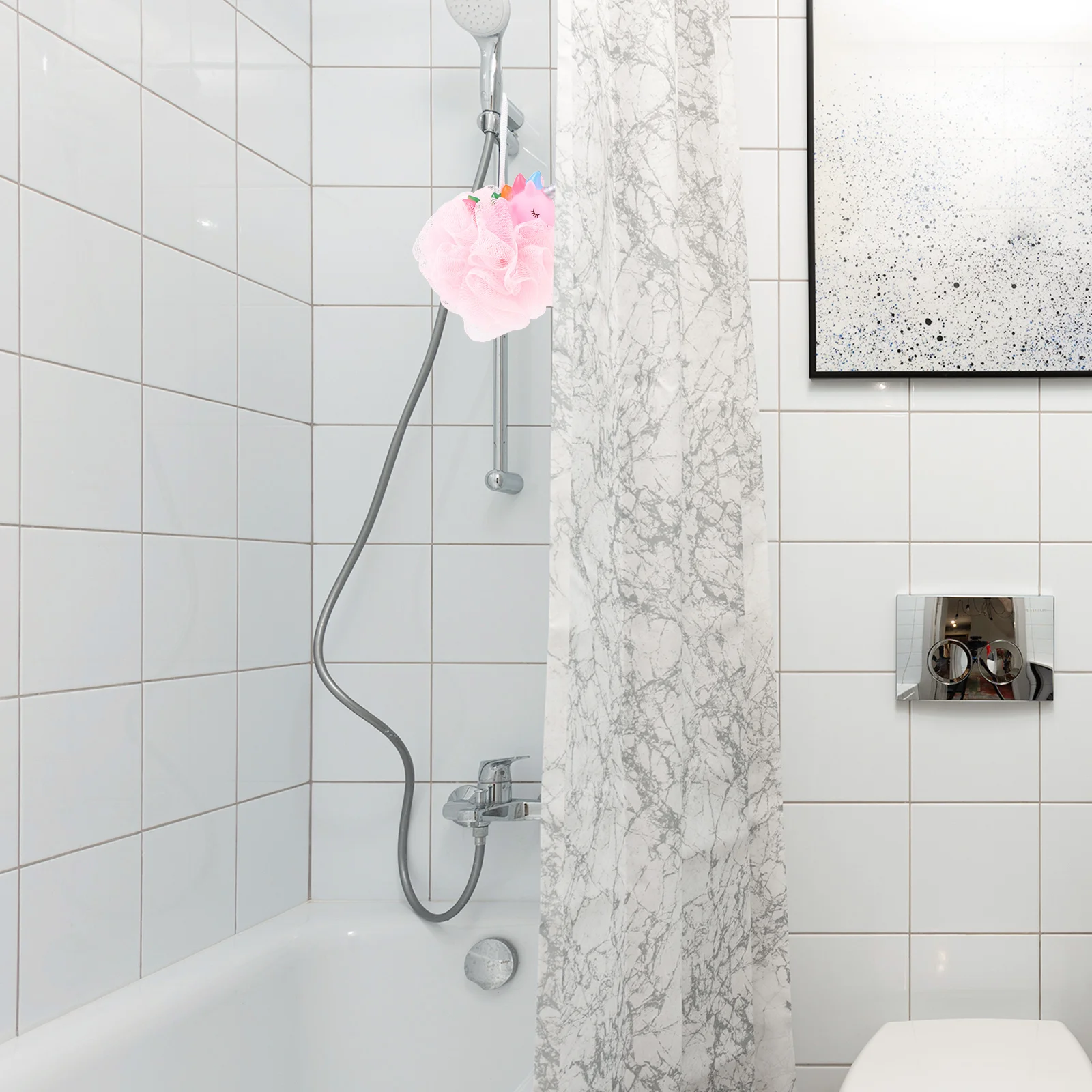 

2pcs Mesh Shower Balls Unicorn Bathing Scrubber For Kids Exfoliating Body Cleaner Pe Pvc Bubble Net Spa Puff Bathroom Supply