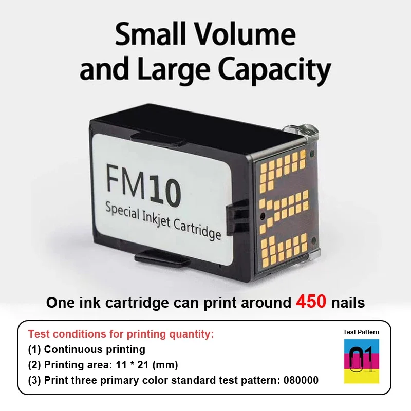 FM10 Ink Cartridge Replacement for O'2NAILS Nail Printer M1, H1