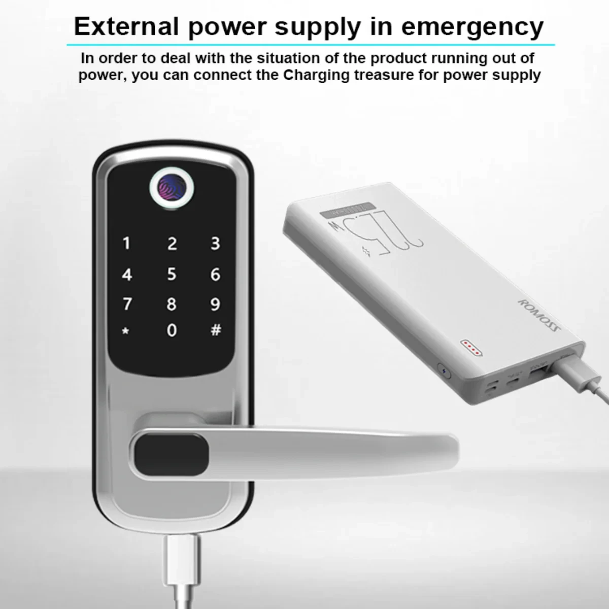 BBDHOME Smart Door Lock Fingerprint Unlock TTlock App Temporary Password Convenient USB Charge Remote Control Easy Install