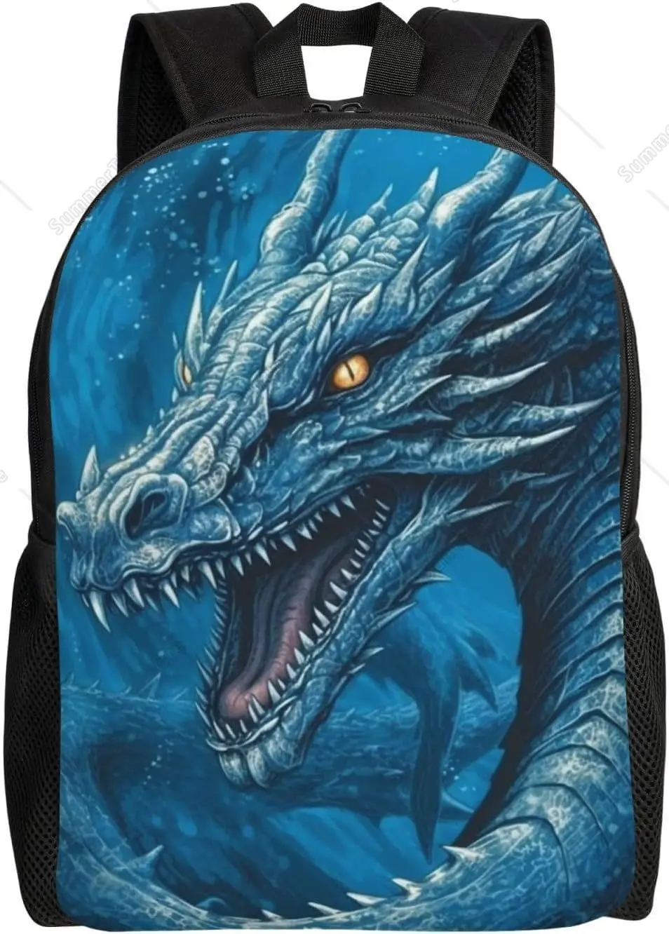 

Dragon Cool Blue Cute Backpack Waterproof Lightweight Laptop Backpack Shoulder Bag Casual Daypack For Women Men