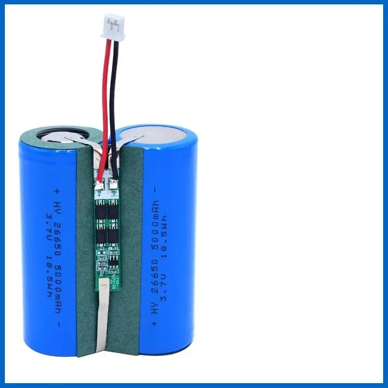 100PCS for 26650 Lithium Battery 2S 7.4V Rechargeable Battery Pack with Protection Board and Output Port Power Source