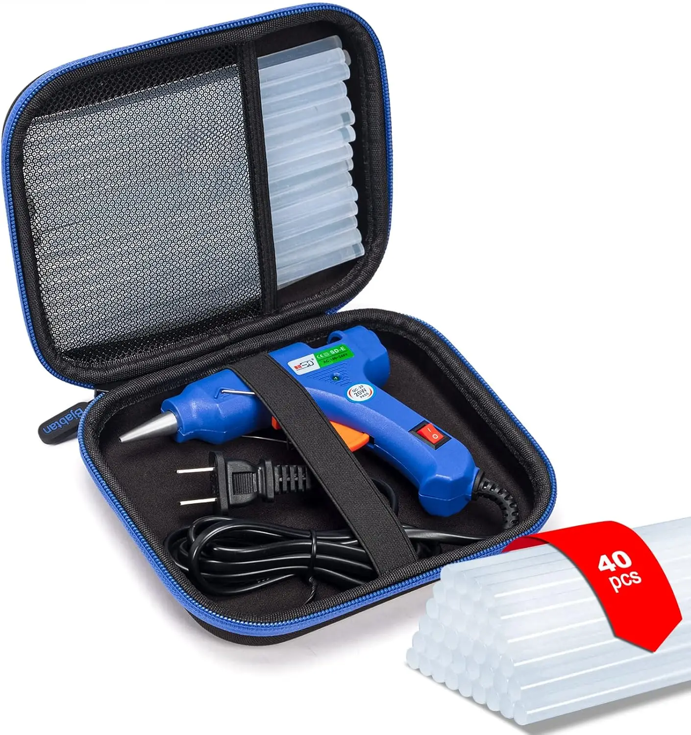 

Compact Glue Gun Kit with 40 Sticks & Case for DIY Crafts, Home Repairs, and Decorations