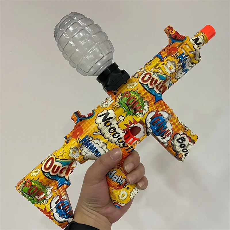 High-speed M416 Electric Gel Ball Toy Gun Burst Orange Plug And bottle Magazine For Outdoor Interactive Parent-child Games