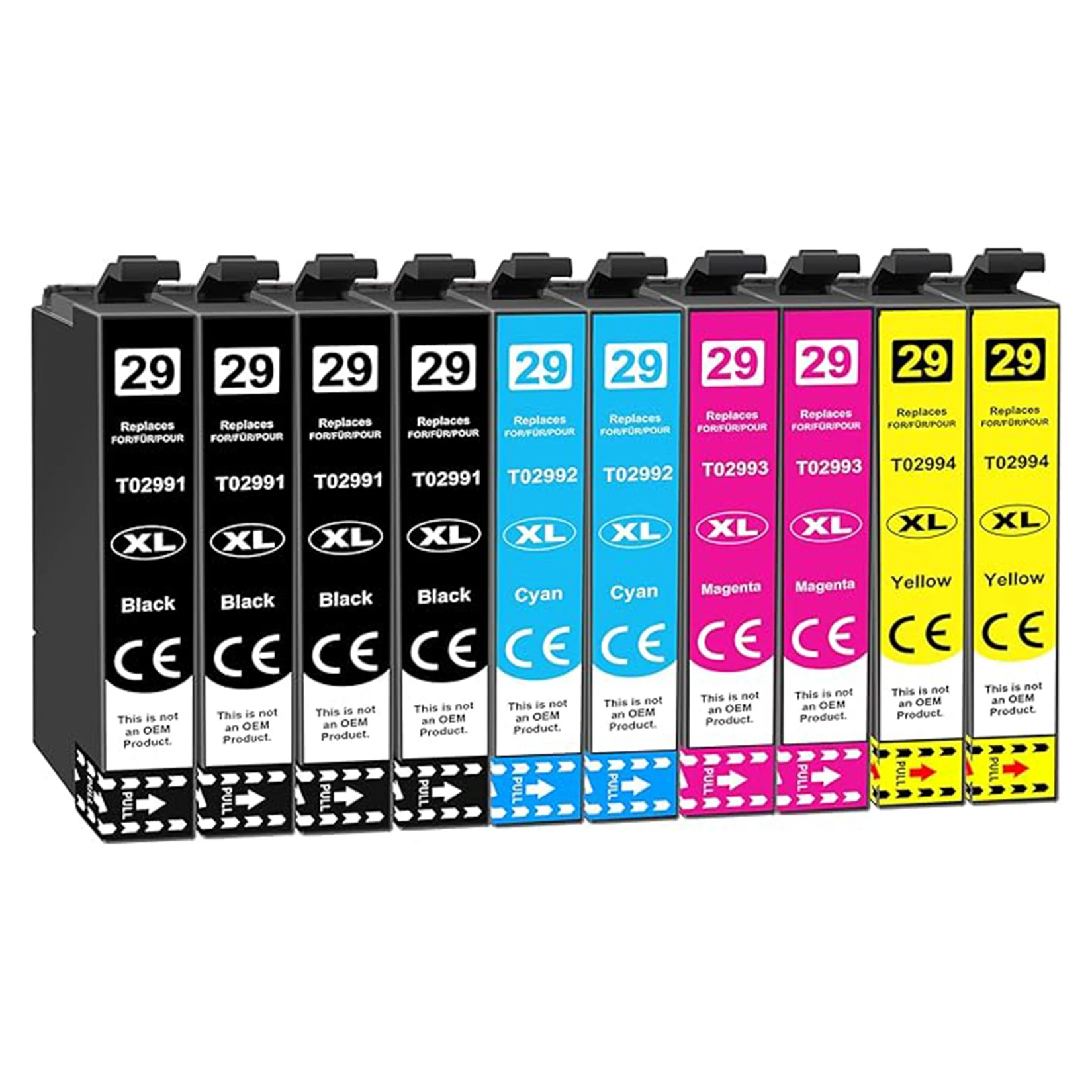 خراطيش طابعة Jhaan Multipack 29XL متوافقة مع Epson 29XL لإبسون XP-342 XP-332 XP-442 XP-445 XP-245 XP-435 (10 عبوات)