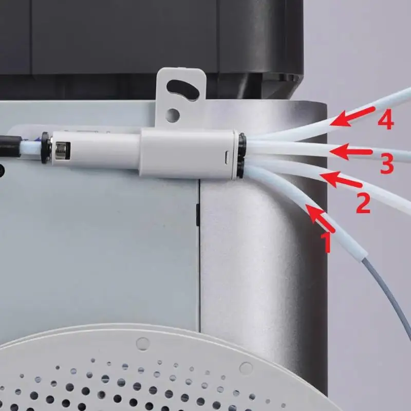 

4-in-1 PTFE Adapter Filament Pipe Expansion Port 4 Feeding Modules Material Tube Extension Port For Bambu Lab X1/P1 3D Printer