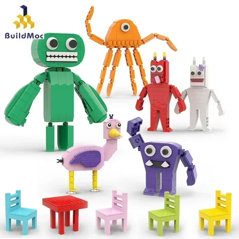 BuildMOC-Garten BanBan bloques de construcción, juego de terror, tercera generación, figuras de todos los miembros, modelo de ladrillos para adultos y niños, juguetes, regalos