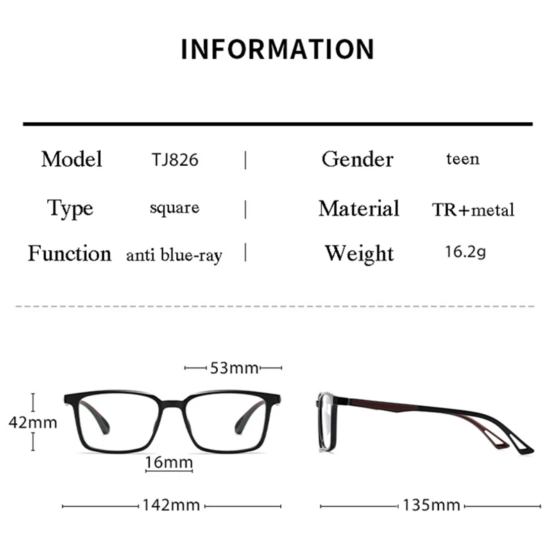 Nowe niebieskie światło okulary blokujące ramki optyczne okulary korekcyjne moda mężczyźni i kobiety pełna obręczy TR-90 plastikowe elastyczne