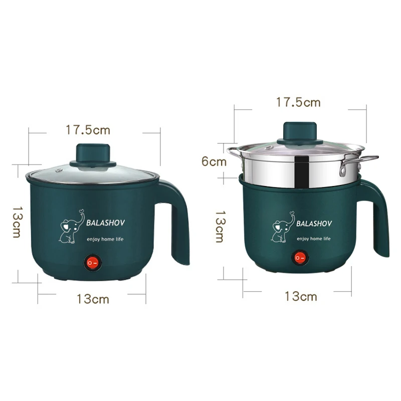 1.8L Electric Multicooker Non-Stick Single/Double Layer Pots Home Dormitory Multi-function Cooking Machine