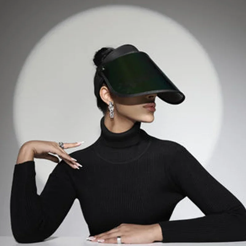 Confezione da 2 cappelli estivi da donna neri Cappelli lunghi e corti a forma di scudo Cappelli grandi da campeggio Escursionismo Cappelli da donna multifunzionali Danni dal sole UV