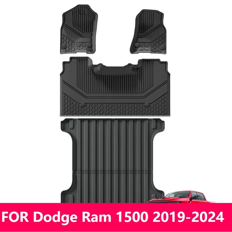 

Для Dodge Ram 1500 2019-2024 задний ряд напольный вкладыш из ТПЭ с местом для хранения нижнего места, черный