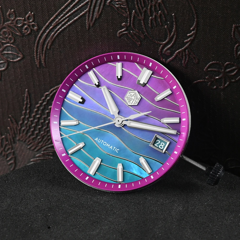 سان مارتن 39 مللي متر ساعة رجالية فاخرة ميوتا 9015 ساعات آلية أوتوماتيكية الربط ممسحة الهاتفي 100 متر مقاوم للماء زوجين الهدايا SN0150