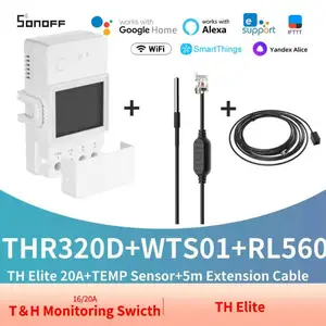 16/20A Sonoff Th Elite Origin Wifi Temperatura Humedad Controlador Controlador Controlador Con THS01/WTS01 Sensor DIY Smart Thermostatic 8 mejores ventas sonoff th - №7