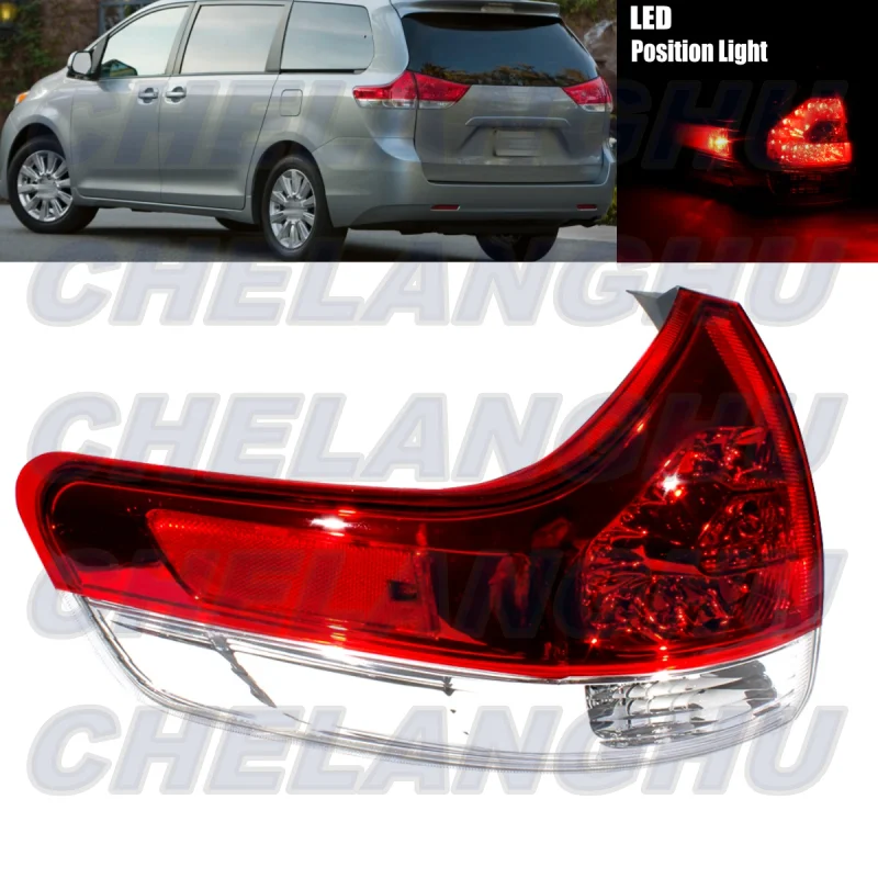 

LED Tail Light For Toyota Sienna 2011 2012 2013 2014 Left Outer Side Rear Lamp Position Light Car accessories 81560-08030